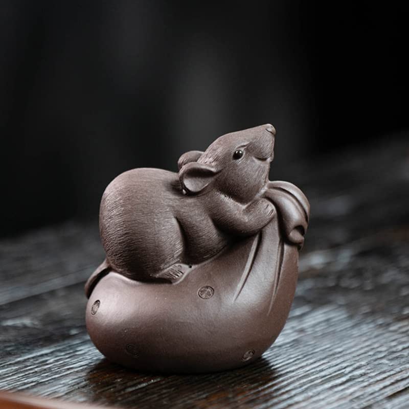 Amazon.co.jp: ZSQAW 手作り紫粘土茶ペット動物モデル彫刻工芸品